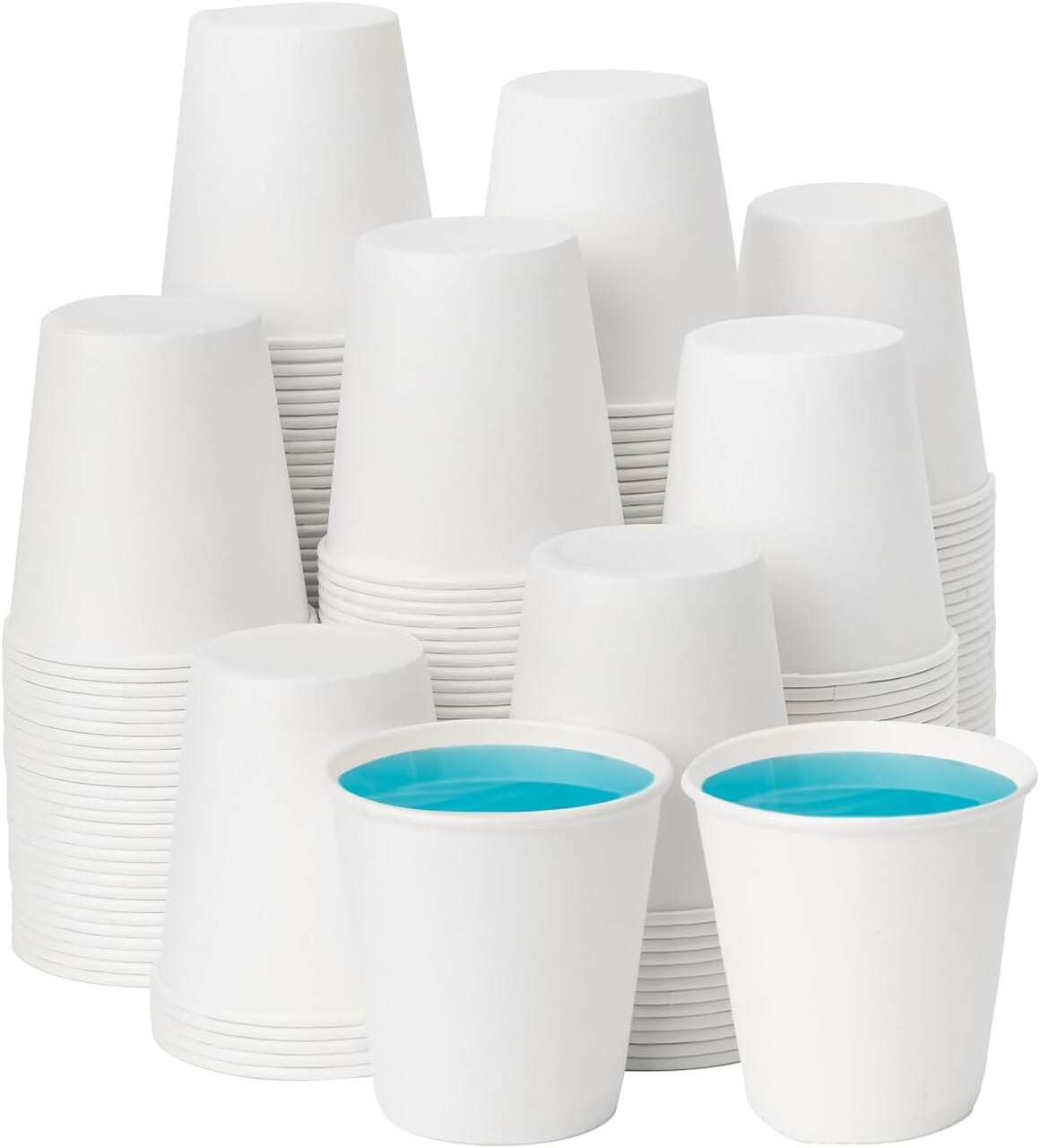 3 oz 300 Pack Paper Cups for Bathroom, Summer Party Tableware, Disposable Mouthwash Cups, Small Paper Cups for Parties, Picnics, Travel